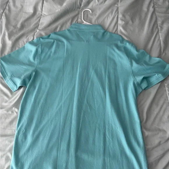 Tommy Hilfiger Men's Aqua Polo Shirt - Picture 3 of 3